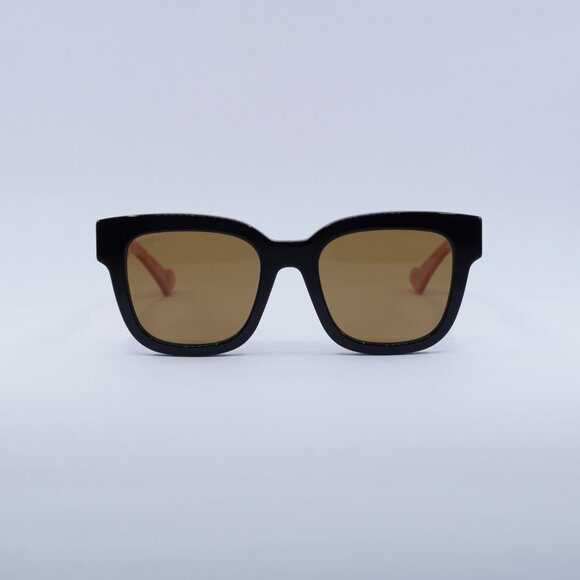 Gucci GG0998S 005 Sunglasses Black/Pink Square Frame, Brown Lenses main image 8